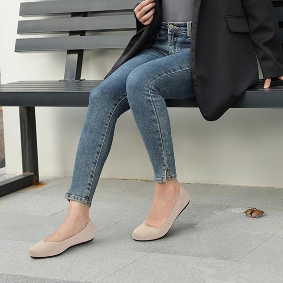 Women's Flat Ballet Shoes - Picture 3 of 5